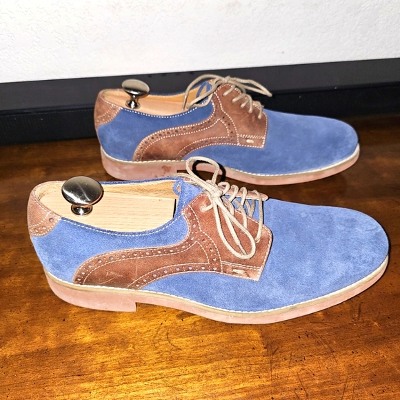 Johnston and Murphy Blue Suede Saddle Shoes main image 7
